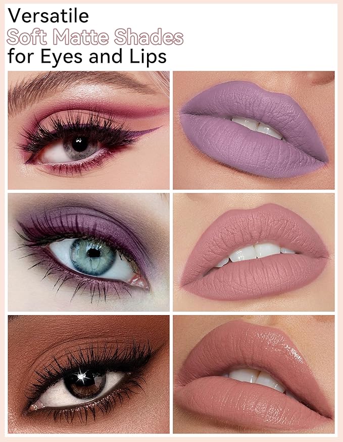 Erinde Waterproof Cream Eyeshadow Stick, Matte Nude Eye Shadow Sticks, Longwear Blendable High Pigmented, Neutral Eye Shadow Sticks Matte for Older Eyes, Smokey Eyeshadow Pencil Crayon, 20 Periwinkle