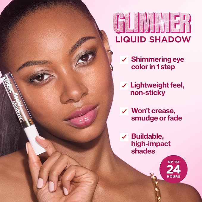 REVLON Glimmer Liquid Shadow, Smudge-Proof Shimmer Eyeshadow Makeup, Long Lasting, High Pigment, 201 On Cloud Shine