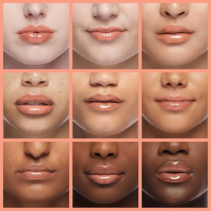 Palladio Lip Gloss, Non-Sticky Lip Gloss, Contains Vitamin E and Aloe, Offers Intense Color and Moisturization, Minimizes Lip Wrinkles, Softens Lips with Beautiful Shiny Finish, Pink Pearl