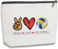 Volleyball Gifts Makeup Bag Small Cosmetic Bags Birthday Christmas Gifts for Women Teen Girls Mom Friends Players Teams Volleyball Stuff Accessories