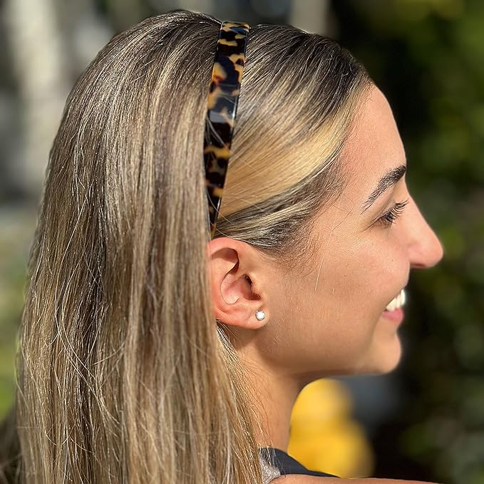 Camila Paris CP2003 French Headband for Women, Handmade Tokyo, Strong Hold Grip Women's Hair Band, Ligth and Very Flexible, No Slip and Durable Styling Girls Hair Accessories, Made in France