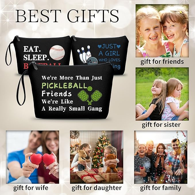 Pickleball Gifts,Gifts for Pickleball Lovers,Pickle Ball Gifts,Pickleball Gifts for Women,Small Cosmetic Bag,Birthday Gifts for Women Her Bff Bestie Best Friend Sister