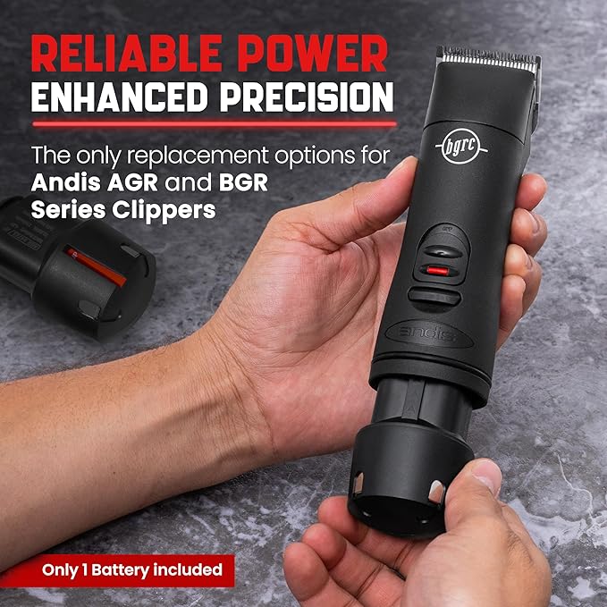 High-Capacity Replacement Battery for Andis PowerGroom AGR and BGR Clippers. NiMH, 2100mAh, Japanese Cells. Compatible with Andis Cordless Clippers: Bgrc. Long-Lasting Power for Andis Bgrc Clippers