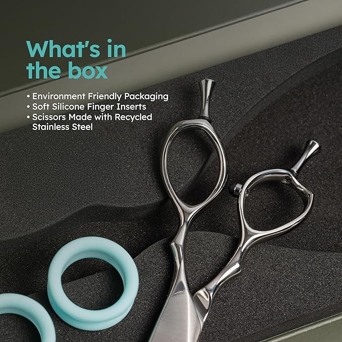 K9 6" Professional Thinning Shears for Hair Cutting – Barber Shears Made with Premium VG10 Steel, Lightweight, Razor-Sharp, Removes Hair Leaving No Marks, Thinning Rate 30%, Also Great for Home Use