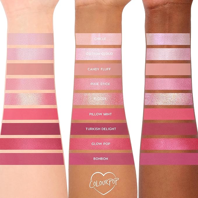 ColourPop Eyeshadow Palette - Eye Makeup Palette with Matte, Metallic, Matte Sparkle & Glitter Finishes - High-Pigment Eye Makeup with a Long-Wearing Formula - Cloud Spun (0.3 oz)