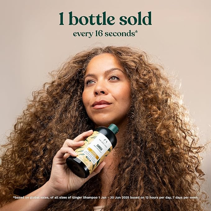 The Body Shop Ginger Scalp Care Conditioner, Fine, Weak Hair, With Silk Protein, Reduces Friction When Brushing, Vegan | 400 mL / 13.5 Oz