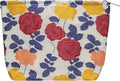 PAZIMIIK Makeup Bag Large Cotton Zipper Pouch for Purse Travel Canvas Make Up Organizer for Women Cosmetic,Rose Beige