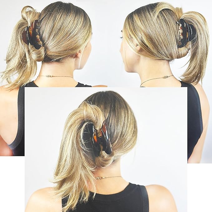 Camila Paris CP2369 French Hair Clip for Women for Thick Hair for Long Curly Wavy Hair, Large, Girls Hair Claw Clips Jaw Styling Hair Accessories for Women, Strong Hold No Slip Grip, Made in France