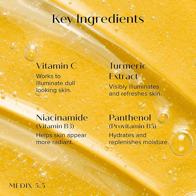 Medix 5.5 Radiant Glow Vitamin C Body Wash W/Niacinamide | Citrus Scented Gentle Body & Face Cleanser For Women, Men, Dry Skin, & Smoother-Looking Skin | Removes Dirt, Oil, & Impurities, 2-Pack