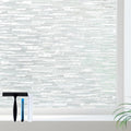 Volcanics Window Privacy Film with Installation Tools, Frosted Glass Window Film, Removable Window Clings for Home Office, Static Cling Opaque Stickers, UV Blocking 35.4 x 78.7 Inches