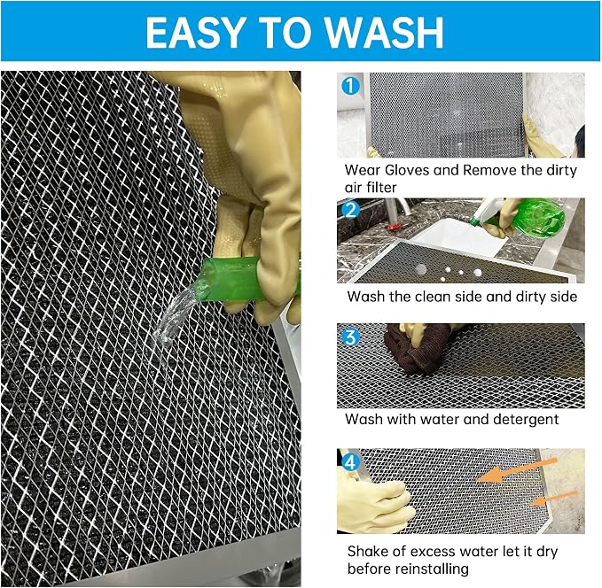 UBeesize 16x20x1 Reusable Air Filter HVAC AC Furnace Filter, MERV 8, Lasts a - Image 7