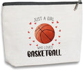 Basketball Gifts Basketball Bag Unique Gifts for Her Female Basketball Sports Lover Player Birthday Gifts for Women Mom Friend Sister Travel Toiletry Bag