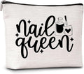 Nail Queen Makeup Bag Funny Gifts Travel Toiletry Bags for Women Friendship Gift For Women Teachers Girls Teens Friend Sister-A07