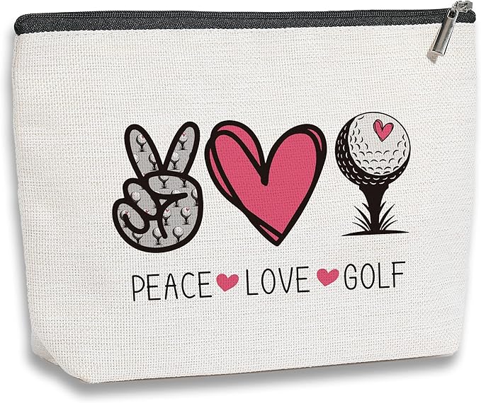 Golf Gifts Balls for Women Cosmetic Bag Small Makeup Bag Birthday Christmas Gifts for Golfers Players Coaches Friends Golf Accessories Ball Bag