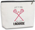Lacrosse Gifts Lacrosse Makeup Bag Gifts for Lacrosse Moms Sports Players Team Birthday Gifts for Women Friend Sister BFF Bestie