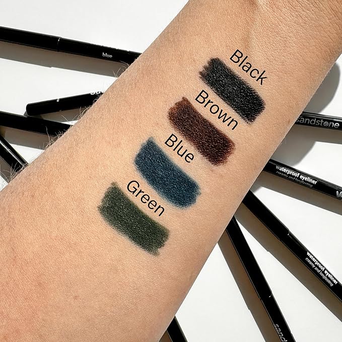 Sandstone Scandinavia Waterproof Eyeliner Pencil - Vegan Hypoallergenic for Sensitive Eyes - Smudge Proof - Fragrance Free - Smooth (Brown)