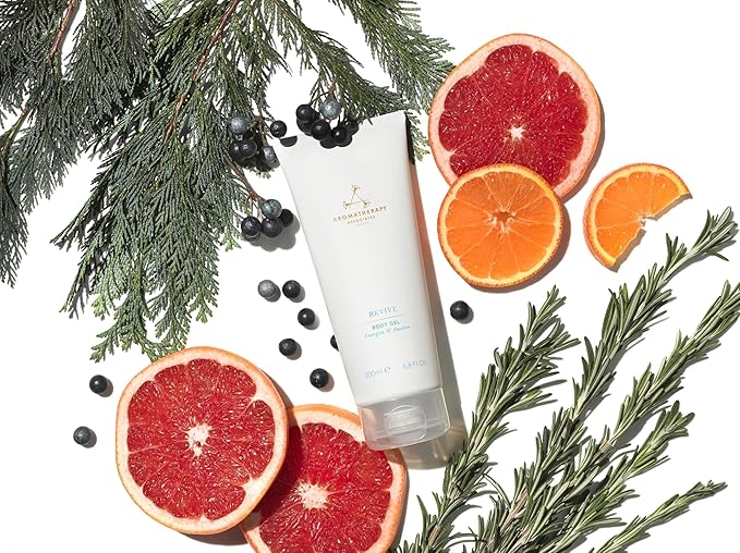 Aromatherapy Associates Revive Body Gel. Invigorating Gel to Energize and Smooth the Skin. Stimulating Essential Oils Boost Circulation and Help with Fluid Retention (6.8 fl oz)