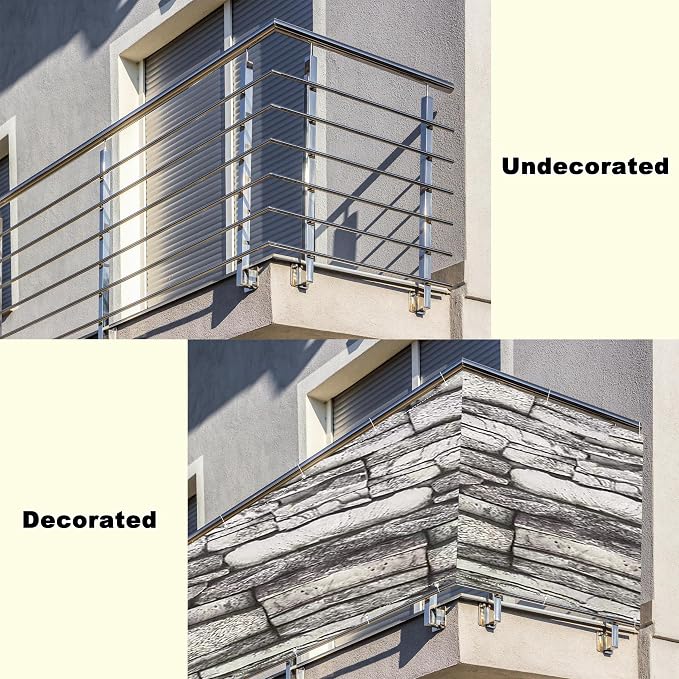 Privacy Screen 8.2' x 23' UV Protection Weather-Resistant Outdoor Privacy - Image 8