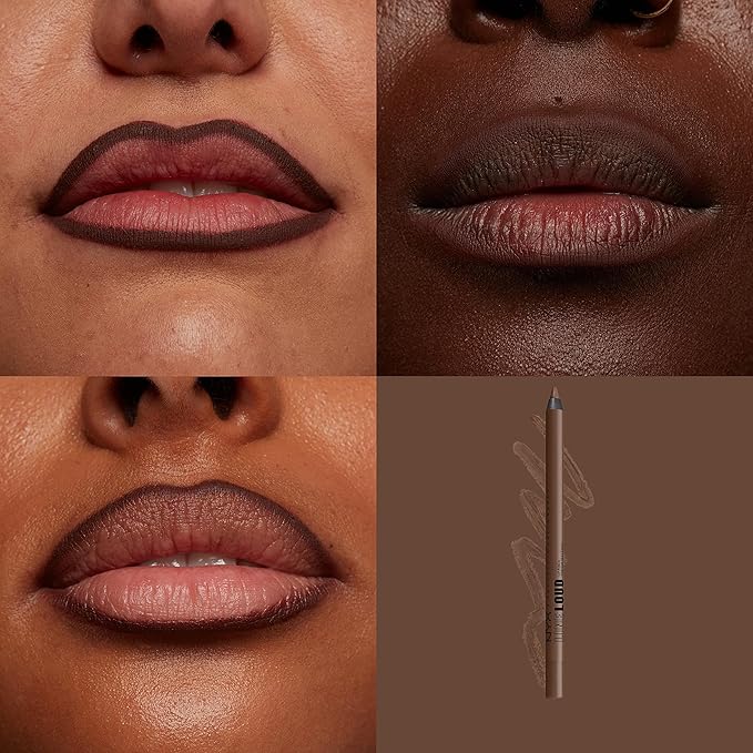 NYX PROFESSIONAL MAKEUP Line Loud Lip Liner, Longwear and Pigmented Lip Pencil with Jojoba Oil & Vitamin E - Rebel Kind (Chocolate Brown)