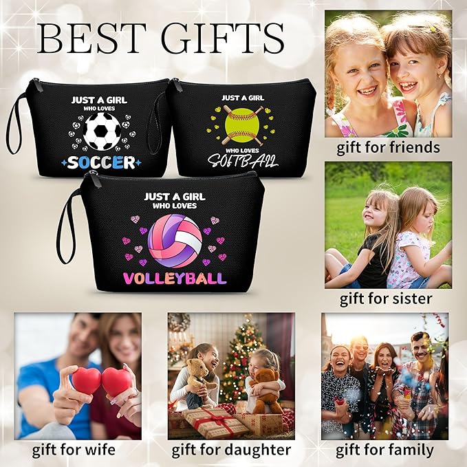 Volleyball Gifts for Teen Girls,Volleyball Gifts for Team,Volleyball Makeup Bag,Volleyball Stuff,Small Cosmetic Bag,Birthday Gifts for Friends Female,Travel Cosmetic Bags for Women,Volleyball Gifts