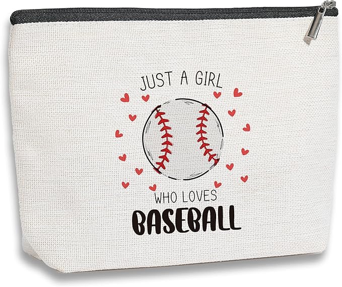 Baseball Bag Baseball Stuff Funny Gifts for Women Sports Lover Gift Makeup Bag Birthday Christmas Gifts for Her Female Sister Friends BFF Bestie