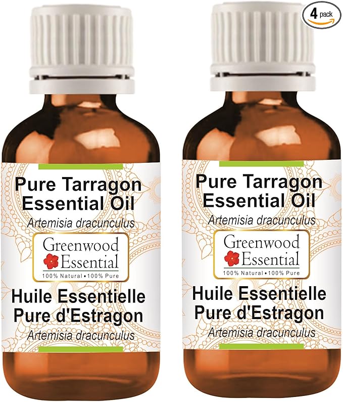 Greenwood Essential Pure Tarragon Essential Oil (Artemisia Dracunculus) Steam Distilled (Pack of Two) 100ml X 2 (6.76 oz)