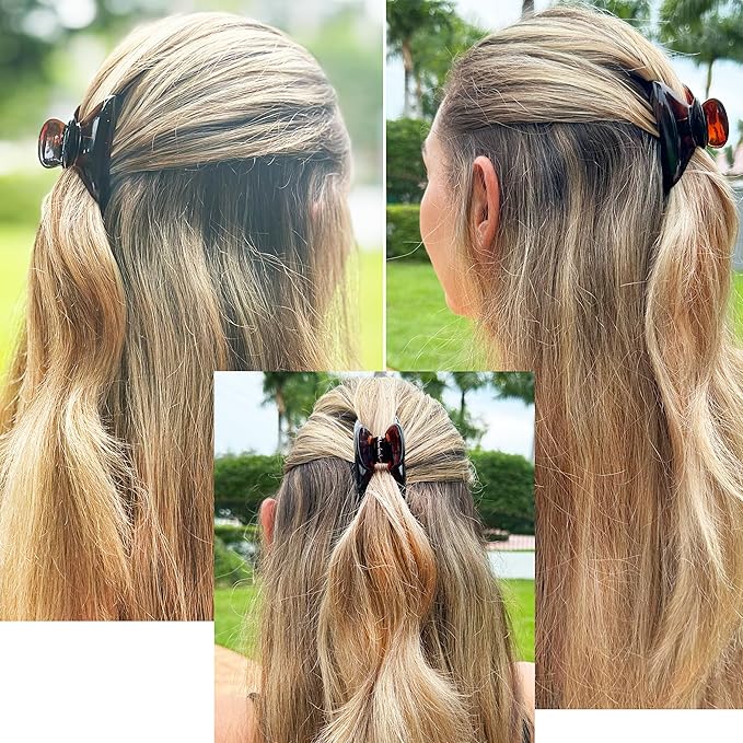 Camila Paris MP3 French Hair Clip for Women, Girls Hair Claw Jaw. Tortoise Shell Fashion Durable and Styling Hair Accessories for Women, No Spring Grip Link System, Strong Hold No Slip, Made in France