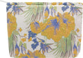 Makeup Bags for Purse Zipper Cosmetic Pouch Large Travel Canvas Make Up Organizer Tool Pouch for Women and Girls,Brocade Flower Yellow