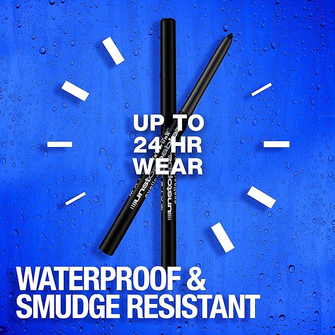 Maybelline Unstoppable Waterproof Mechanical Brown Eyeliner Pencil, Easy to Apply, Smooth Glide, Up to 24 Hour Wear, Cinnabar, Pack of 2