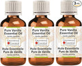 Greenwood Essential Pure Vanilla Essential Oil (Vanilla planifolia) Steam Distilled (Pack of Three) 100ml X 3 (10.1oz)