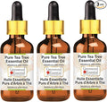 Greenwood Essential Tea Tree Essential Oil (Melaleuca alternifolia) with Glass Dropper Steam Distilled (Pack of Three) 100ml X 3 (10.1oz)